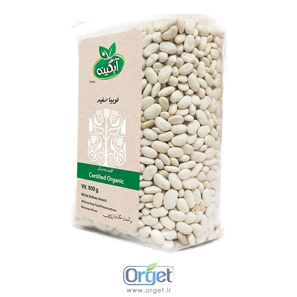 لوبیا سفید 900 گرم آبگینه