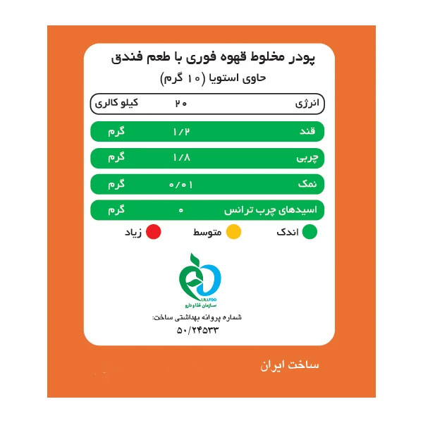 کافی میکس فندق ساشه 20 عددی پپتینا