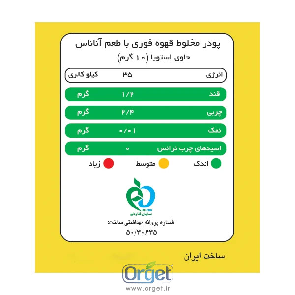 کافی میکس آناناس 10 عددی پپتینا