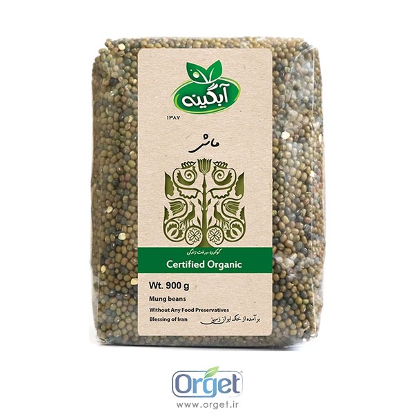 ماش 900 گرم ارگانیک آبگینه