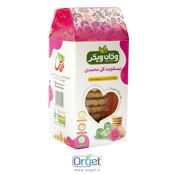 بیسکوئیت گل محمدی وگان ویگر