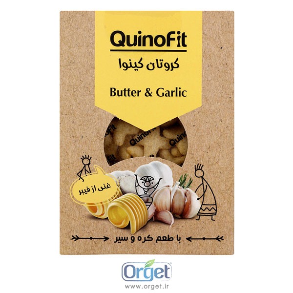 کروتان کینوا با طعم سیر و کره کینو فیت