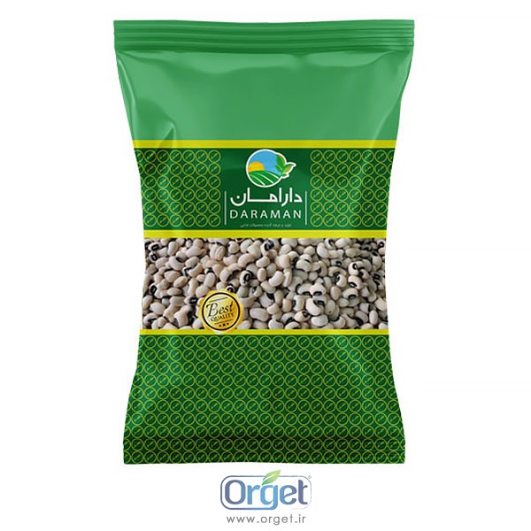 لوبیا چشم بلبلی 900 گرم ارگانیک دارامان