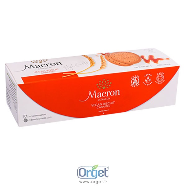 بیسکوئیت کاراملی مکرون
