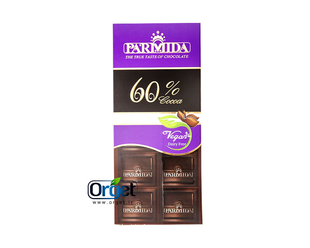 شکلات تلخ وگان پارمیدا 60 درصد