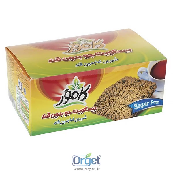 بیسکوئیت جو بدون قند 360 گرم کامور