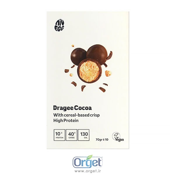 شکلات دراژه مغز پروتئین دارک 70 گرم وگان نیواگ