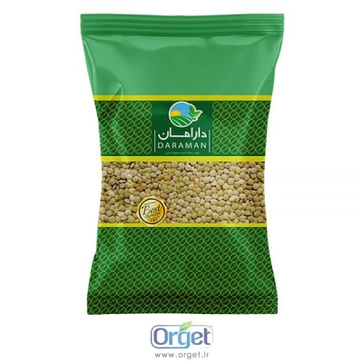 عدس ارگانیک 900 گرمی دارامان
