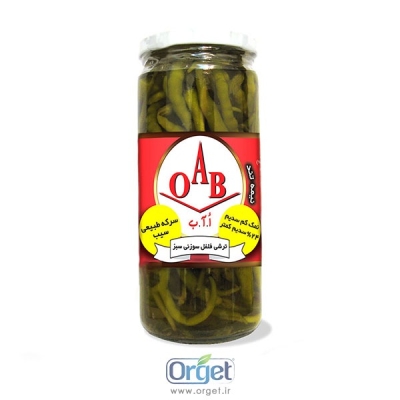 ترشی فلفل سوزنی 500 گرمی او آ ب