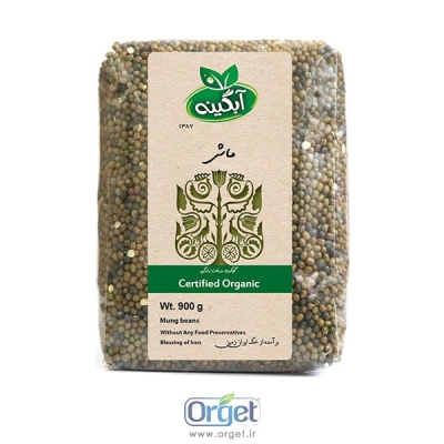 ماش 900 گرم ارگانیک آبگینه