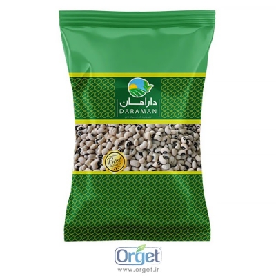 لوبیا چشم بلبلی 900 گرم ارگانیک دارامان