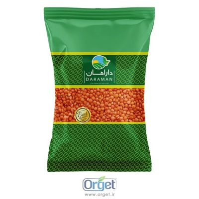 دال عدس قرمز 900 گرمی دارامان