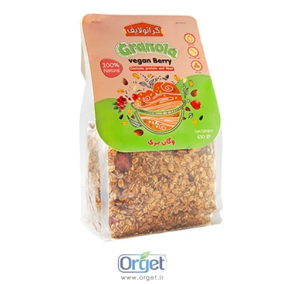 گرانولا وگان بری 650 گرم پاکتی گرانولایف