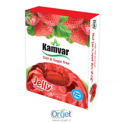 پودر ژله توت فرنگی کامور